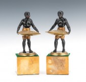 Pair Blackamoors with Baskets