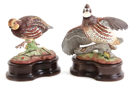 Pair Boehm Bob White Quails