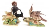 Pair Boehm Hooded Mergansers m
