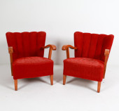 PAIR BOESEN STYLE DANISH OAK L
