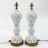 PAIR, BOHEMIAN WHITE FLORAL CA