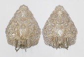 Pair Bolivian Silver Hand work