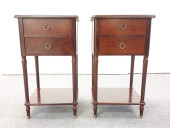 PAIR BOMBAY MAHOGANY FINISH TW