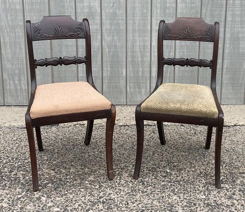 PAIR BOSTON CLASSICAL CARVED