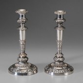 Pair Boulton Candlesticks Engl