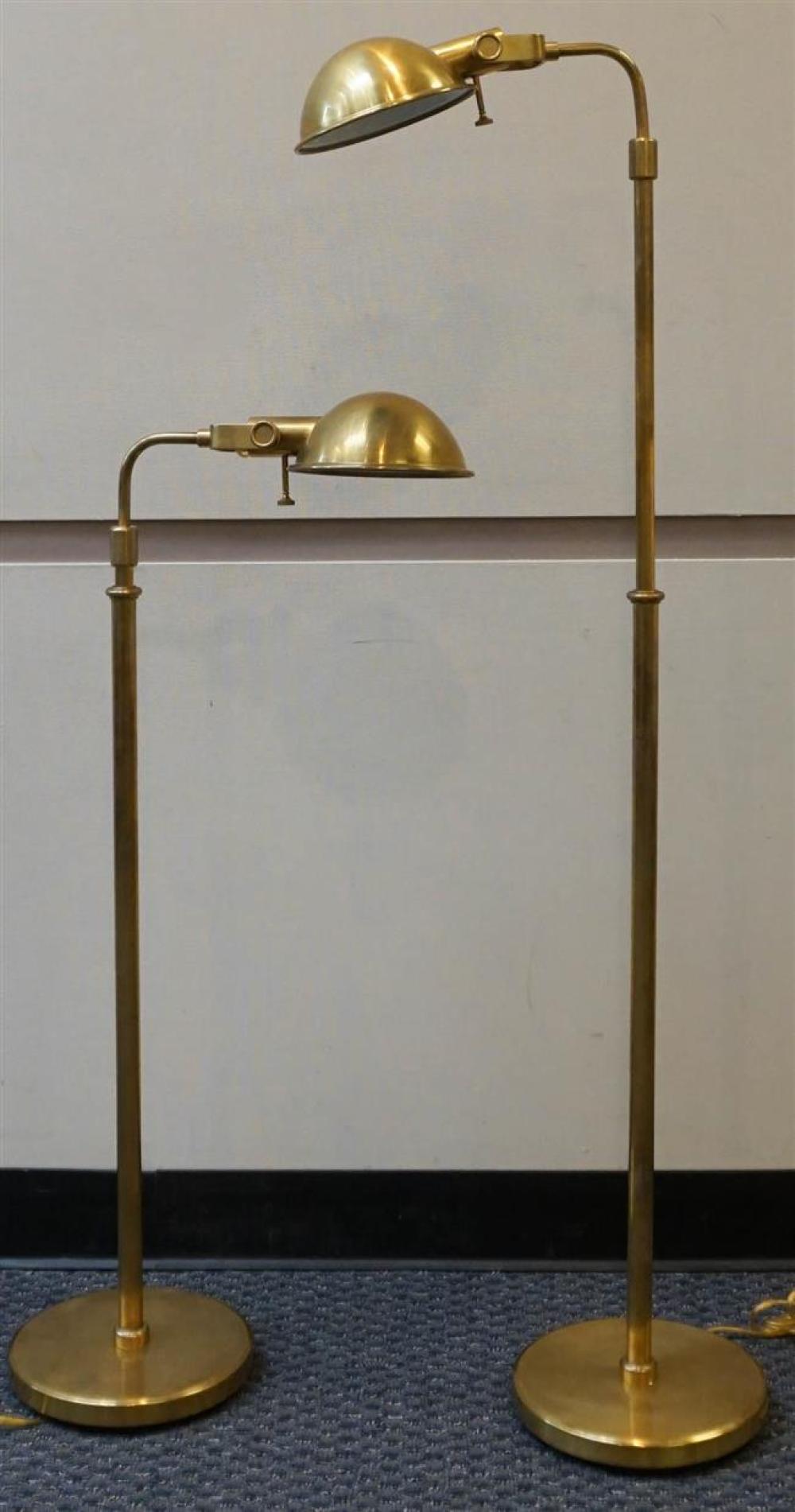 PAIR BRASS ADJUSTABLE FLOOR
