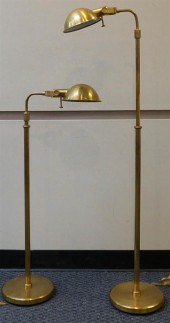 PAIR BRASS ADJUSTABLE FLOOR LA