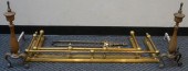 PAIR BRASS ANDIRONS, TWO GRADU