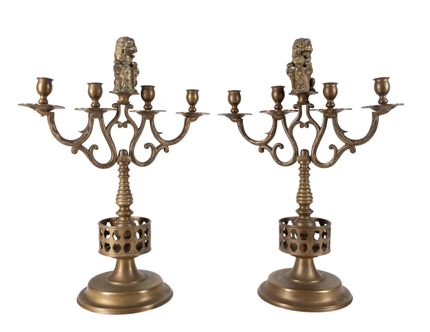 PAIR BRASS ARMS OF AMSTERDAM