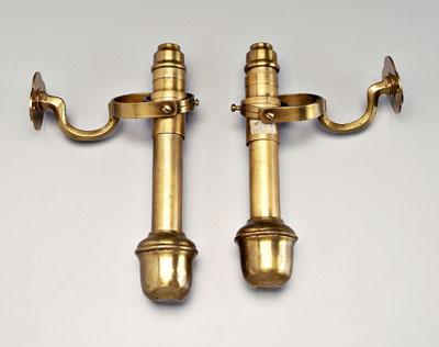 Pair brass gimbaled candlesticks: