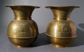 PAIR BRASS REDSKIN BRAND CHEWI
