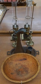 PAIR BRASS SHIP'S LANTERNS WIT