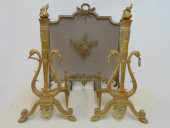 PAIR BRASS TORCH SHAPED ANDIRO