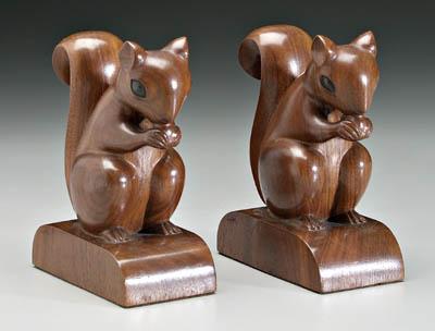 Pair Brasstown squirrel bookends: