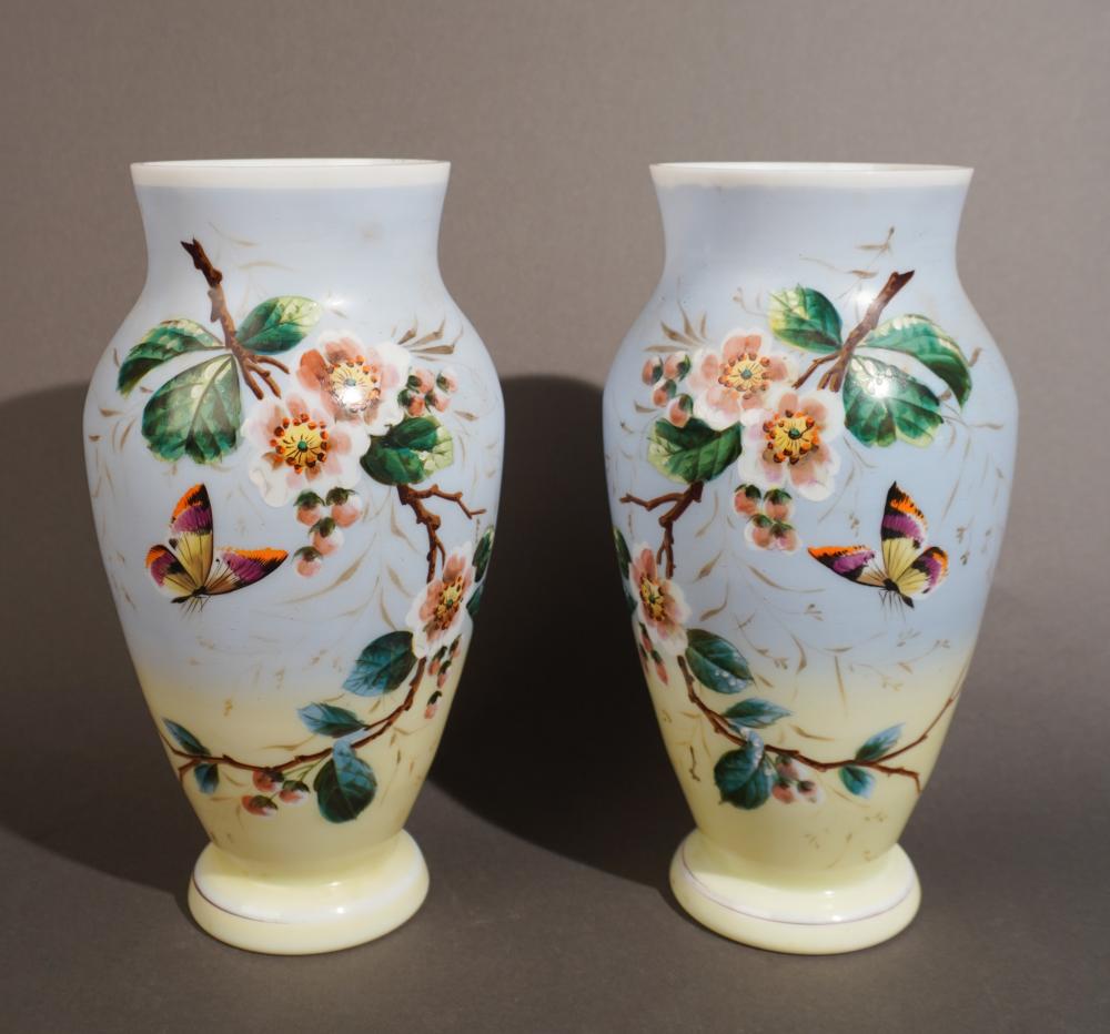 PAIR BRISTOL FLORAL AND BUTTERFLY