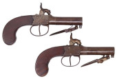 (PAIR) BRITISH KNIFE PISTOLS,