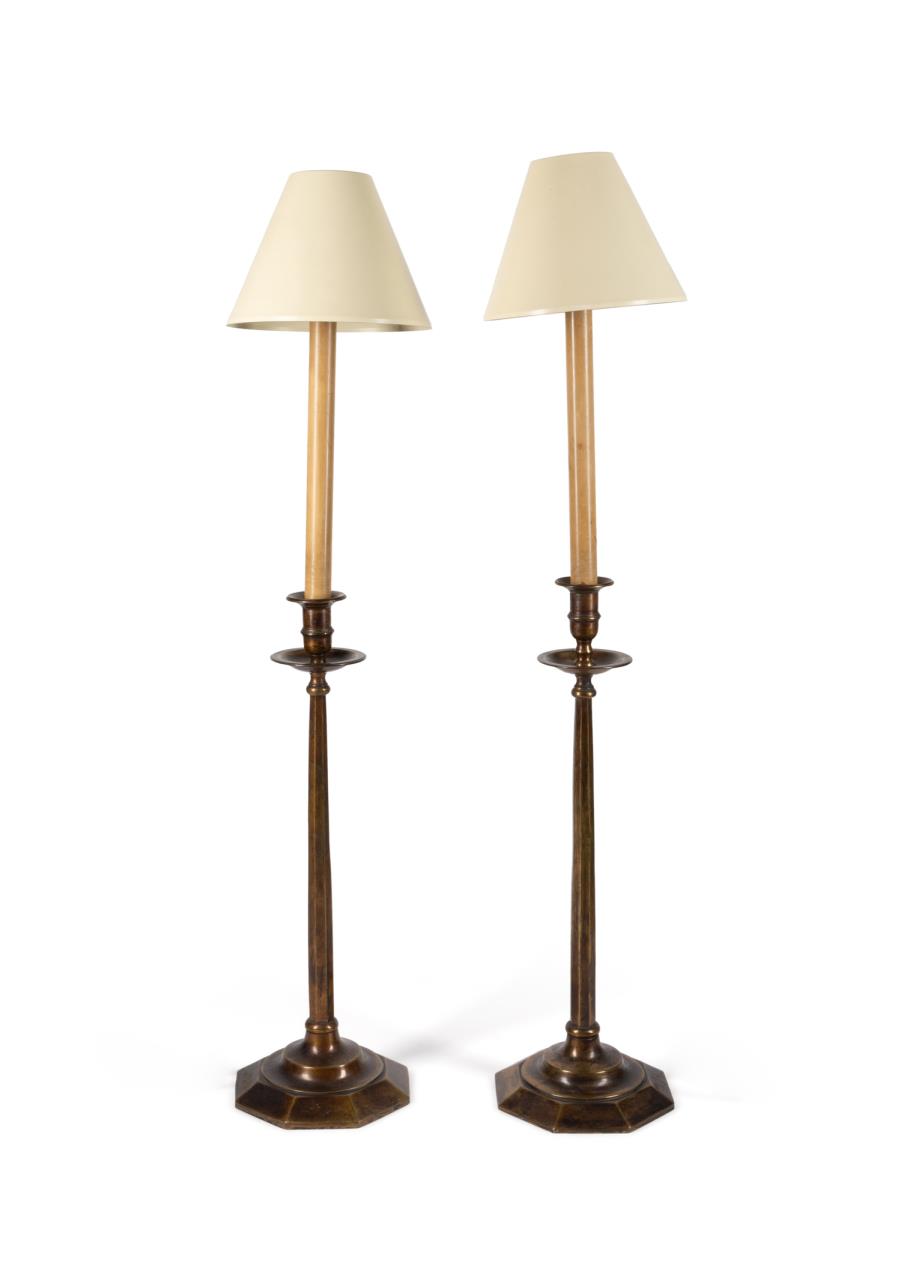 PAIR BRONZE CANDLESTICK BUFFET