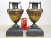 PAIR BRONZE GARNITURES WITH NE