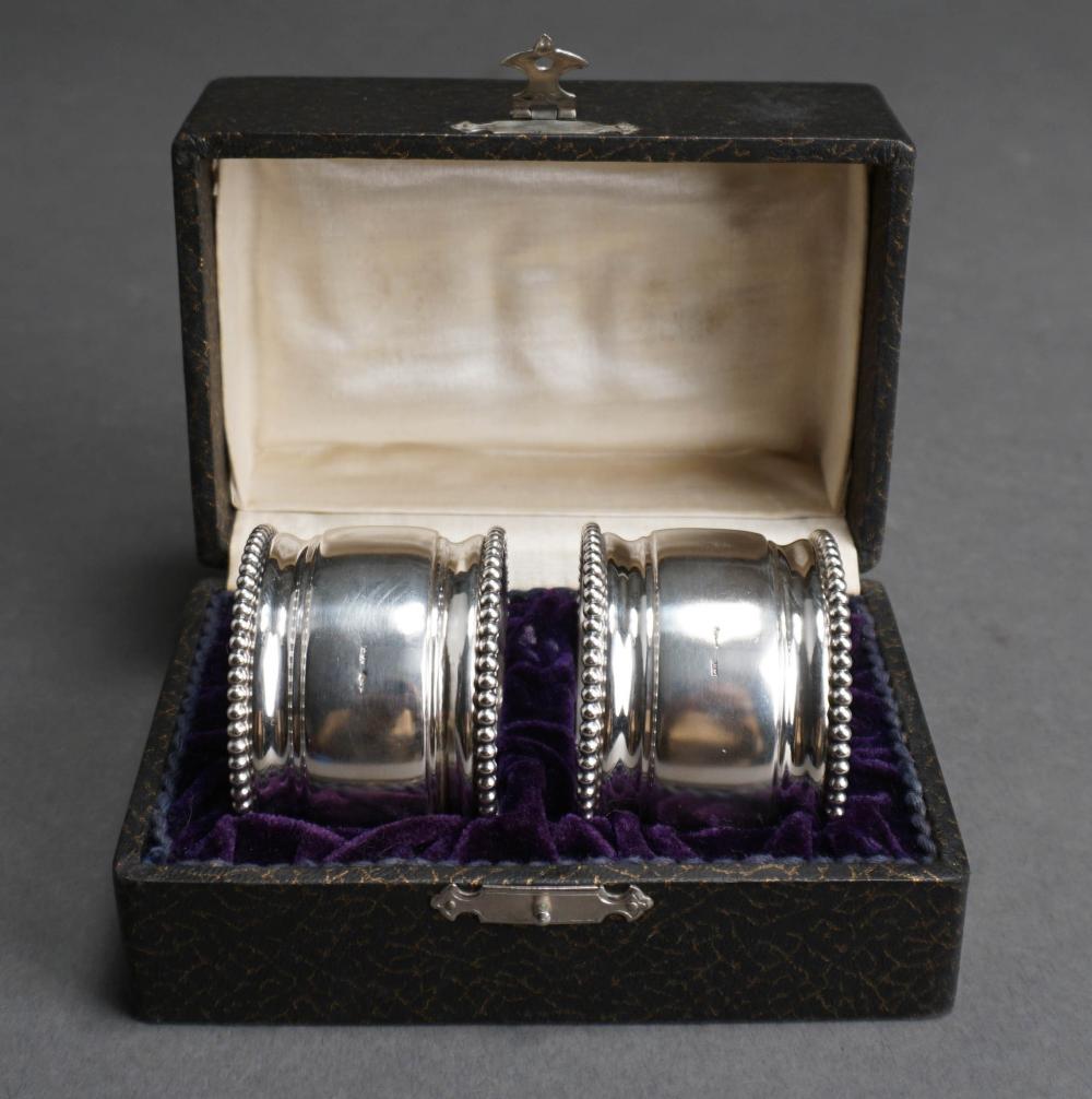 PAIR BUTCH 833-SILVER NAPKIN RINGS,