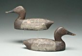 Pair canvasback duck decoys: c