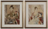 Pair Canvaswork Portraits prob