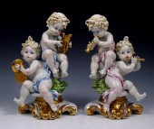 PAIR CAPO DI MONTE PUCCI CHERU