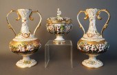 PAIR CAPODIMONTE PORCELAIN TWO