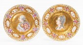 PAIR, CAPODIMONTE PORTRAIT PLA