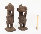PAIR CARVED AFRICAN BAGA NIMBA