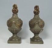 PAIR CARVED AND PAINTED FRENCH