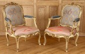 PAIR CARVED GILT JANSEN BERGER