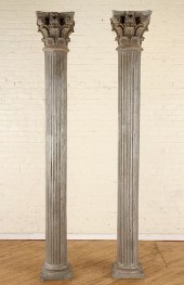 PAIR CAST ALUMINUM CORINTHIAN