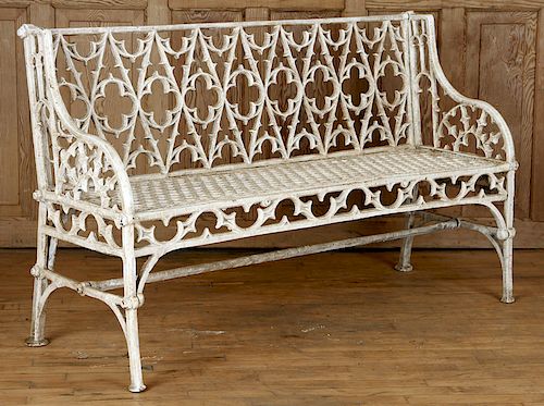 PAIR CAST IRON GOTHIC STYLE