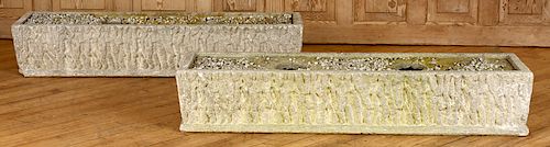 PAIR CAST STONE NATURALISTIC