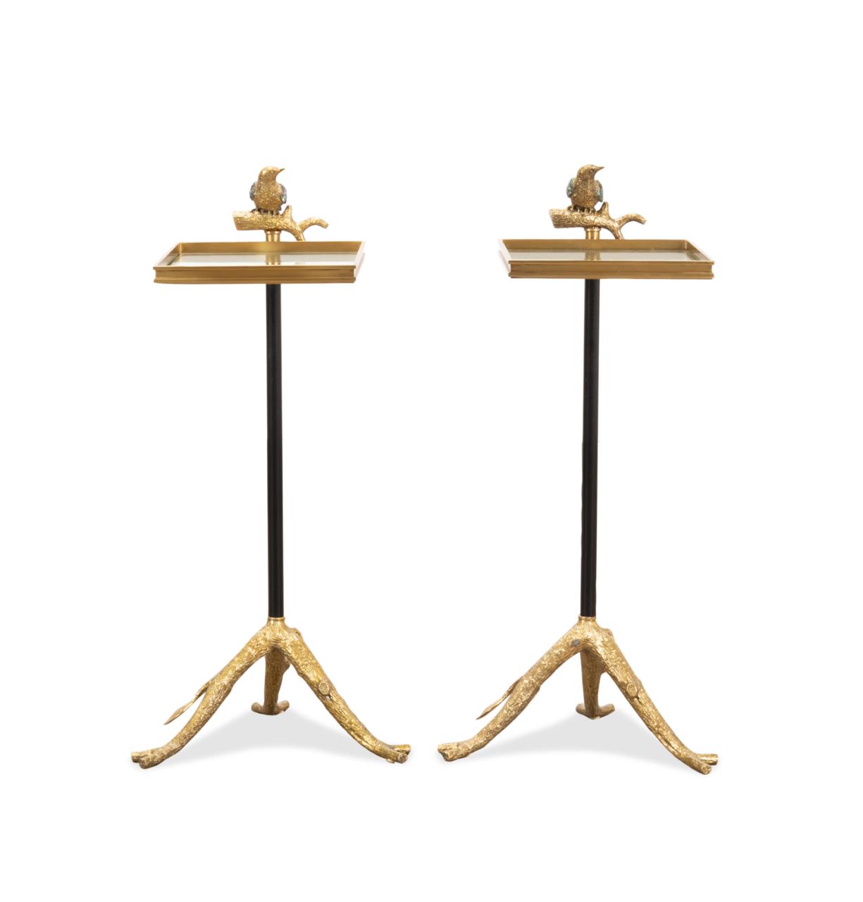 PAIR CELERIE KEMBLE "TWEET" BRASS