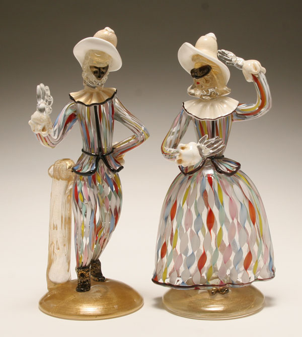 Pair Cenedese Murano art glass