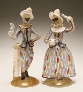 Pair Cenedese Murano art glass