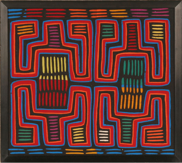 Pair Central American abstract hand