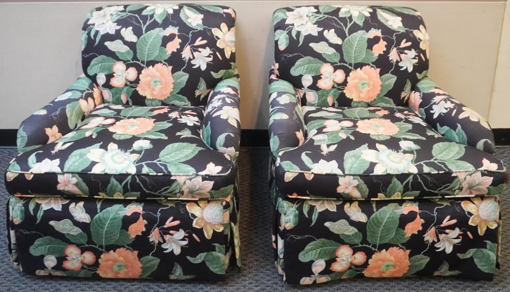PAIR CENTURY FURNITURE CO. FLORAL