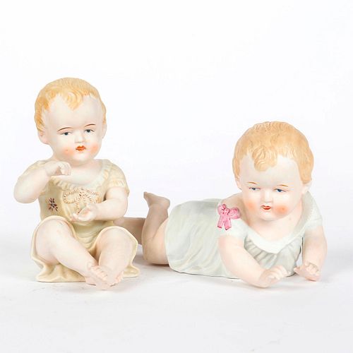 PAIR, CERAMIC CHILDREN FIGURINES,