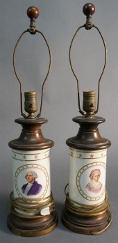PAIR CERAMIC "GEORGE AND MARTH