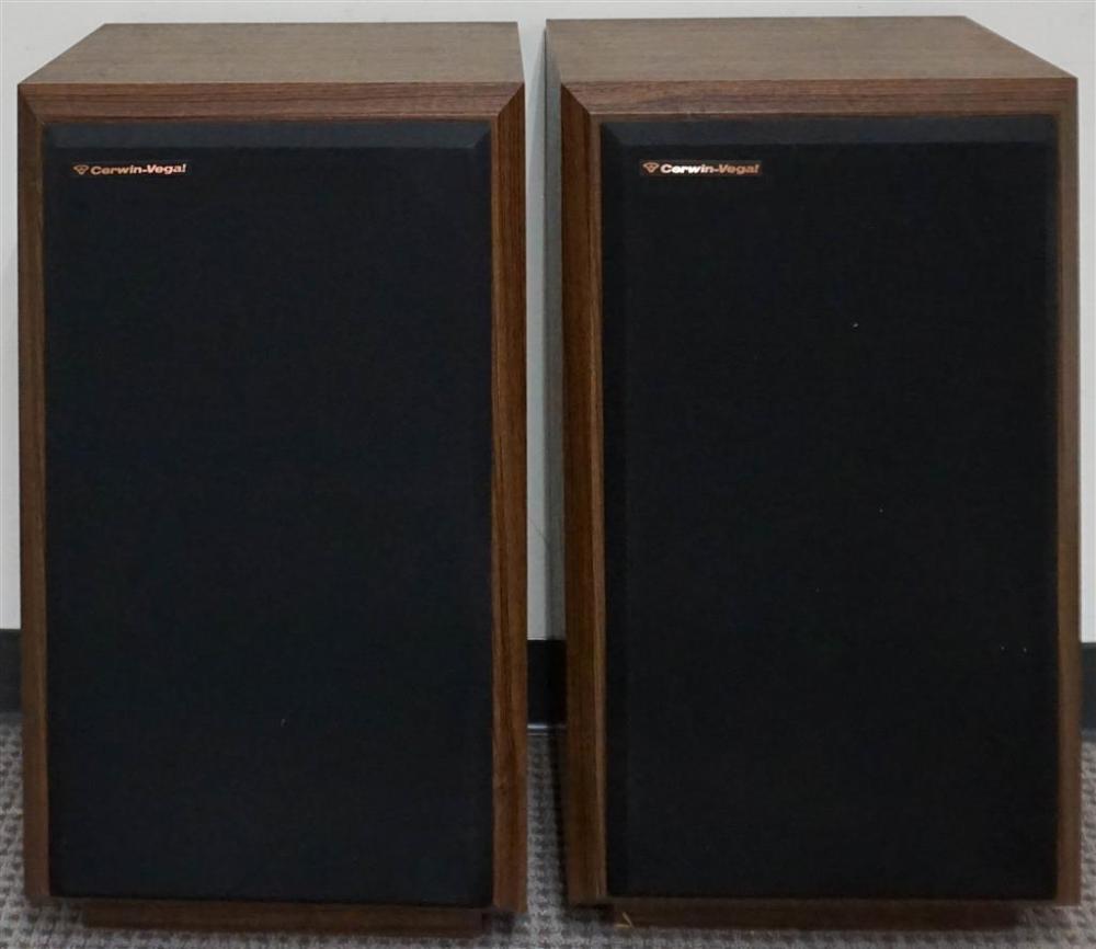 PAIR CERWIN-VEGA WALNUT FINISH