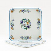 PAIR, CHAMART LIMOGES FLORAL &