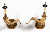 PAIR, CHAPMAN HORN AND BRASS W