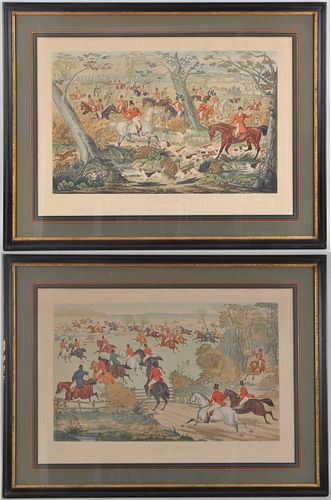 PAIR CHARLES HUNT FOX HUNTING