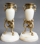 PAIR CHARLES X STYLE BRASS MOU