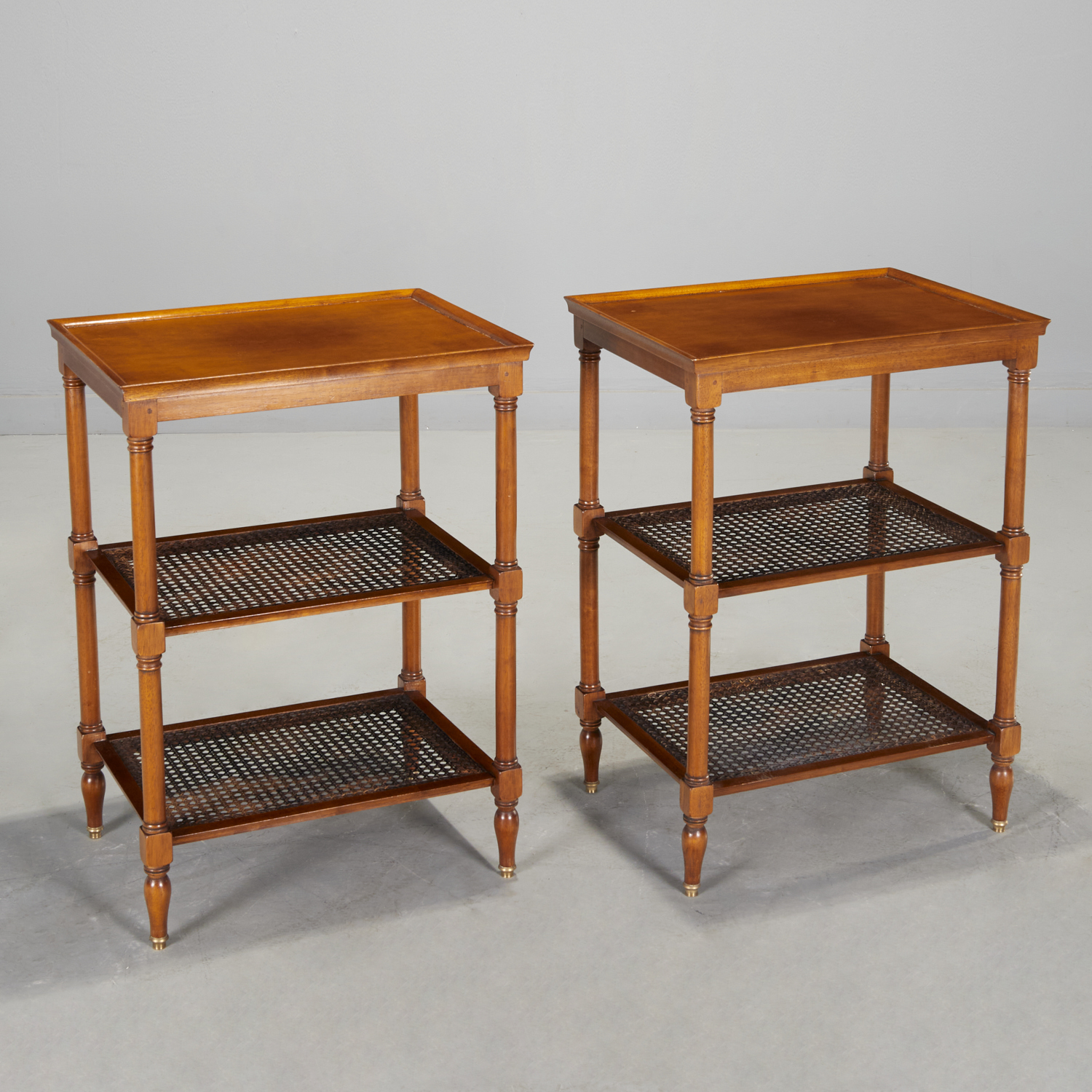 PAIR CHARLES X STYLE CANED SIDE