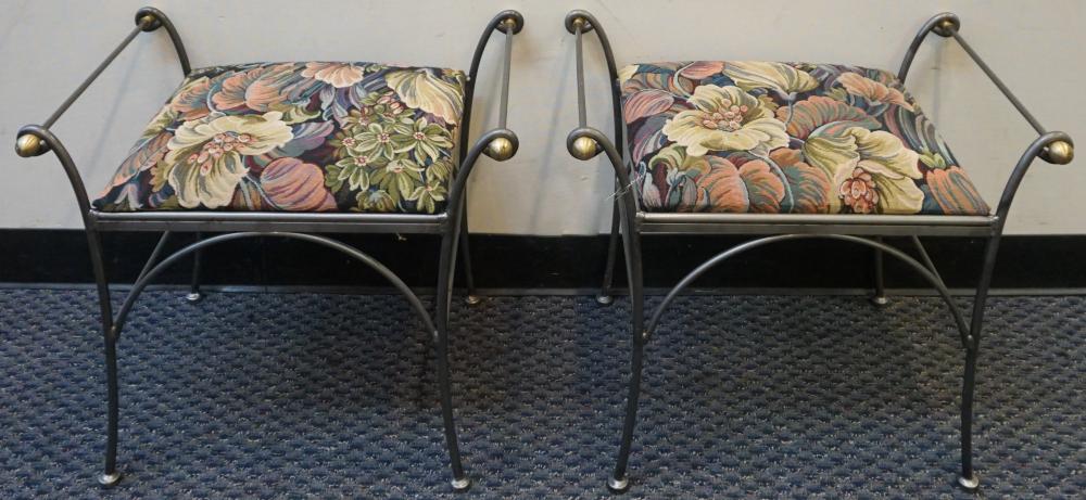 PAIR CHARLESTON FORGE BRASS AND