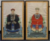 PAIR CHINESE ANCESTRAL PORTRAI