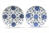 PAIR CHINESE B & W SCROLLING L